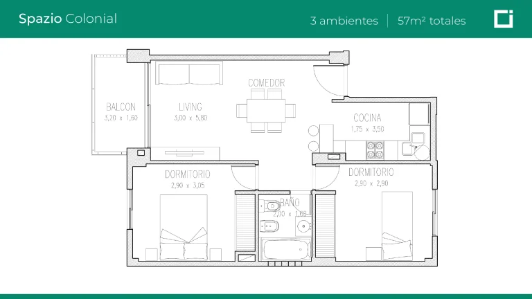 COLONIAL-3AMB-57M