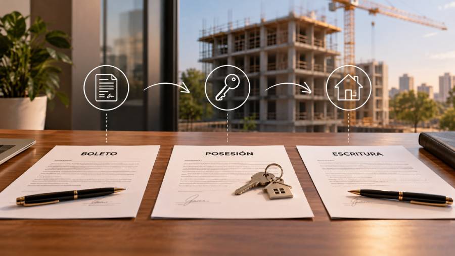 Boleto, posesión y escritura: qué firmás en cada etapa al comprar en pozo