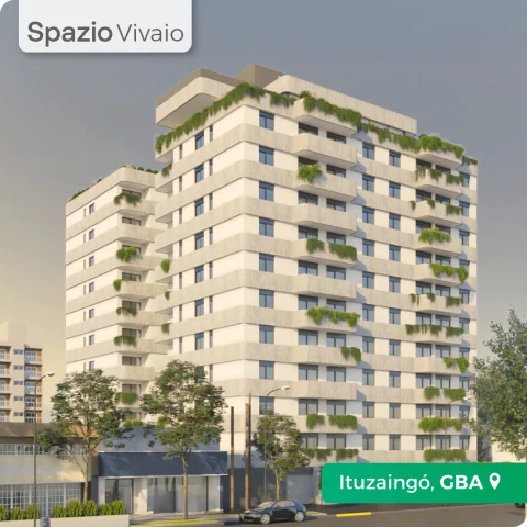 Spazio Vivaio en Ituzaingó GBA: proyecto en pozo con departamentos de 1-4 ambientes y amenities premium