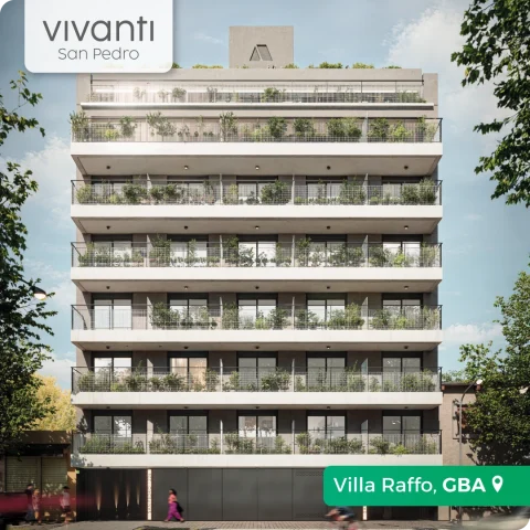 Vivanti San Pedro en Villa Raffo GBA: proyecto en pozo con departamentos de 1-4 ambientes y amenities premium